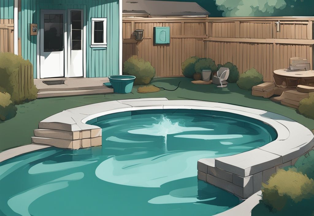 Schritt-für-Schritt-Anleitung zur Konstruktion eines Whirlpools im Garten, Hauptfarbthema Teal - Whirlpool selber bauen.